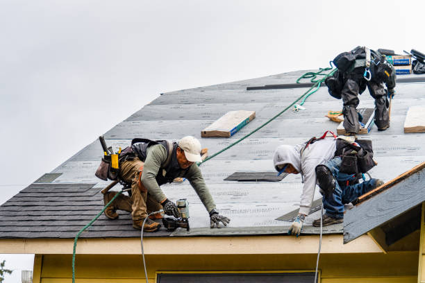 Professional Storm Damage Roof Repair technician working in Woodstock, NY
